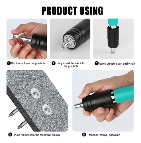 Pistola De Fijacion Pared Portatil + 100 Clavos