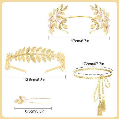 Para Juego De 18 Accesorios Para Disfraz De Diosa Griega,