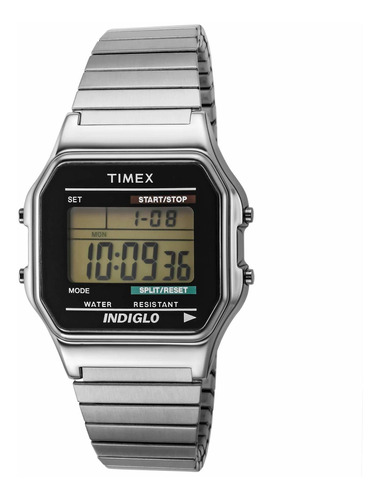 Reloj Hombre Timex T78587 Cuarzo Pulso Plateado En Acero