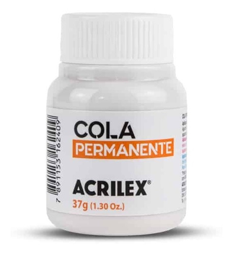 Cola Permanente Tecido Pano Papel Plástico 37g - Acrilex