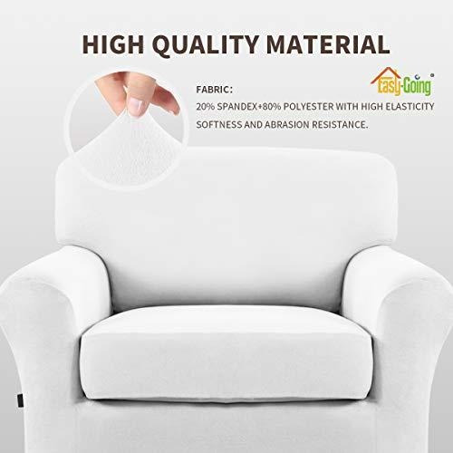 Funda De Sofa Easy-going Elastica De Microfibra De 2 Piezas