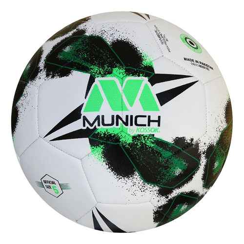 Pelota Futbol Munich Flash Blanco Verde N° 5 Cesped Natural