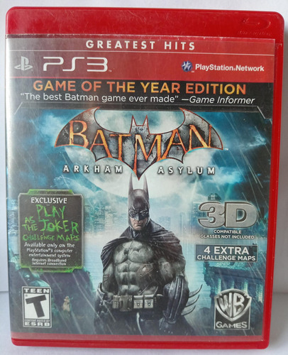 Batman Arkham Asylum - Juego Original Ps3 Impecable