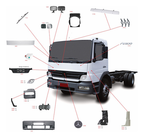 Suporte Pchoque Lat Mb Atego L.d - 9705253539