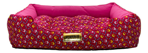 Cama rectangular Luppet Luxury Pink Bone para perros o gatos