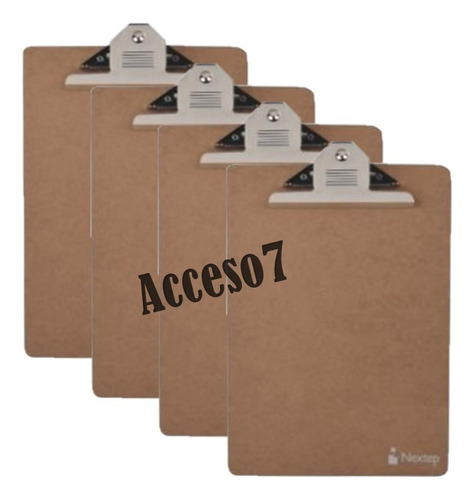 4 Tablas Porta Papeles Documentos Tamaño Carta Clip Fibracel
