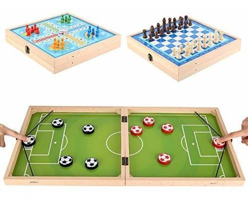 Juego De Disco De Honda Rápida, Juego De Hockey De Madera 3