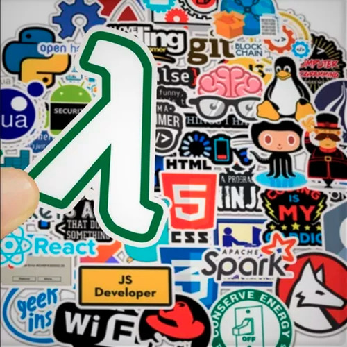 Kit 50 Adesivos Programador Hacker Geek Code Html Linux Js
