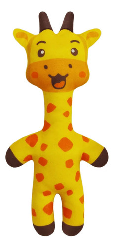 Brinquedo Pet Girafa Pelúcia Resistente Chocalho Apito
