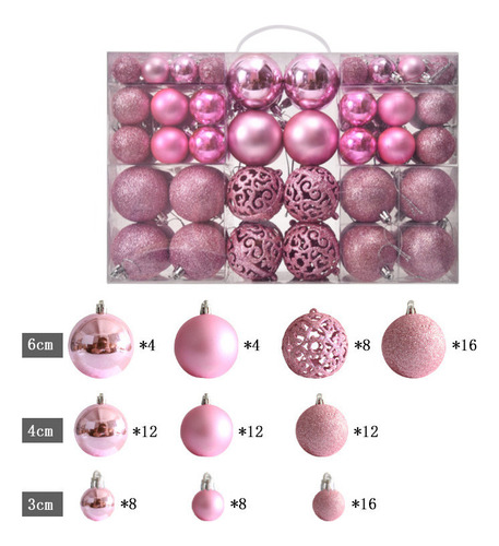 Juego De Esferas De 100 Piezas Para Decoración Navideña De E