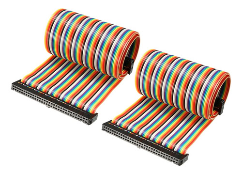 Cable Plano Uxcell Idc Rainbow Wire, 64 Pines, 48 Cm De L...