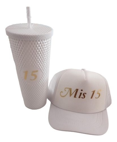 Pack Gorro Vaso Quinceañera 15 Años Personalizados Cotillón 