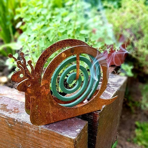 Imagen 2 de 9 de Porta Espiral Caracol Chapa Oxido Deco