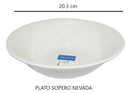 Platos Sopero Redondos Corona 21cm De Diametro Paq 50 Pzas