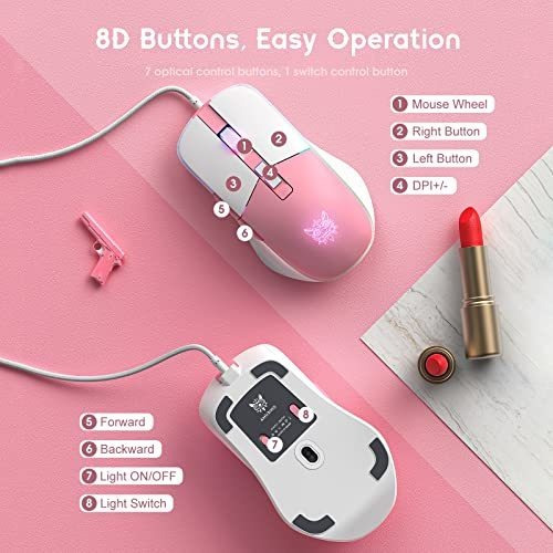 Raton Para Juego Ergonomico Cable Diseño Color 6 Dpi 13