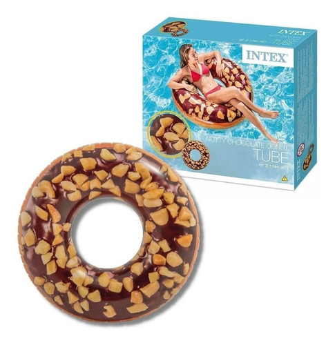 Boia Inflável Rosquinha Donut Redonda - De Chocolate - Intex