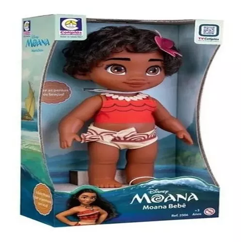 Brinquedo Moana Boneca Morena Familia Menina Desenho Animado