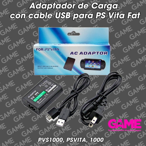 Imagen 1 de 3 de Adaptador De Ca Con Cable Usb Para Ps Vita Fat