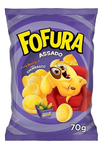 Salgadinho Fofura Sabor Churrasco Lucky 70g Kit C/20