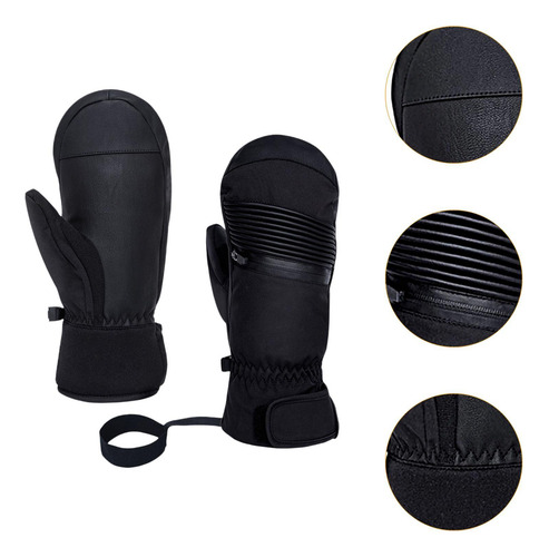 1 Par De Guantes De Esquí, Guantes Longitud Total 27cm