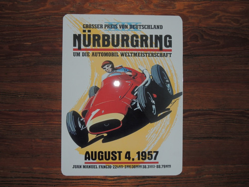 Chapa Vintage Nurburgring 15x20 Alfa Romeo Grand Prix