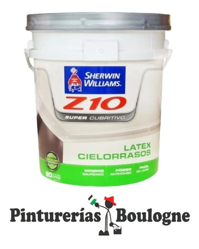 Pintura Para Cielos Rasos Z-10 Sherwin X10 Litros Blanco