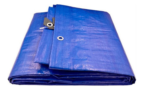 Lona Plástica De Proteção Cobertura Impermeável Azul 5x8m