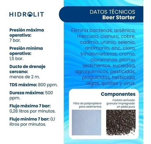 Imagen 3 de 3 de Repuesto Ósmosis Inversa Starter Etapas 1 Y 2