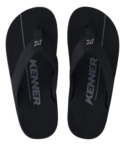 Chinelo Sandalia Kenner Nk6 Todo Preto Original Lançamento