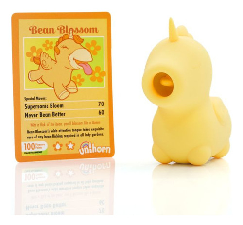 Estimulador Clítoris Unihorn Bean Blossom 10 Velocidades Color Amarillo