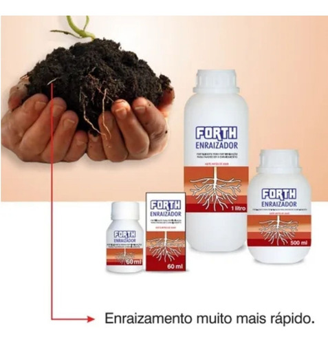 Enraizador Kit 6 Fertilizante Concentrado Raiz 60ml Forth