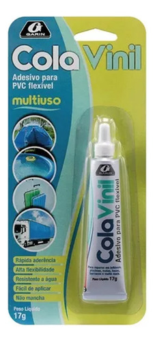 Cola Vinil Tapa Furo De Piscina Boia Lona Garin - 17g