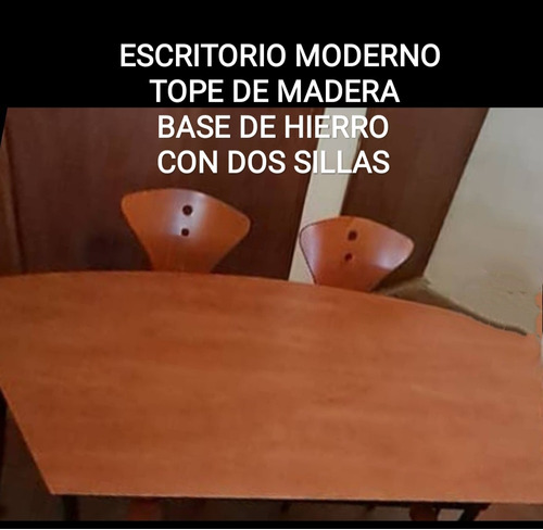 Escritoriio Moderno Con Dos Sillas Ergonómicas 