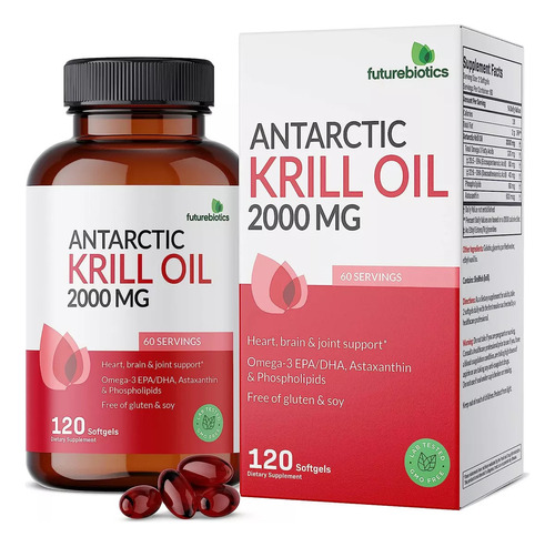 Antartic Krill Oil 2000 Mg 120 Capsulas Omega 3 Astaxantina