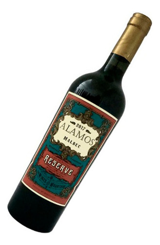 Vino Tinto Alamos Reserve Malbec Mendoza Botella De 750ml