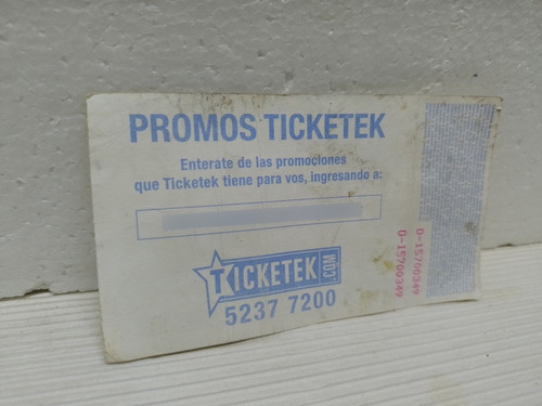 Entrada Recital Soda Stereo En River Año2007 Me Veras Volver (Usado)