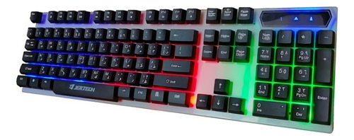 Teclado Retroiluminado Alambrico Gamer Jertech K-358 Teclado Negro