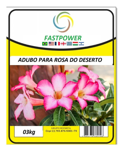 Adubo Para Rosa Do Deserto Fastpower 03kg Premium