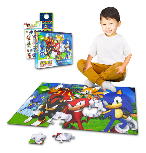 Sonic The Hedgehog - Juego De Rompecabezas De Piso Para Nios