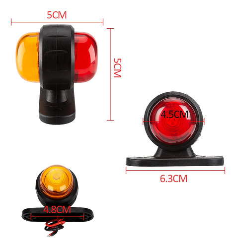 Led Luz De Contorno Lateral Indicadora Lâmpada Para Carro