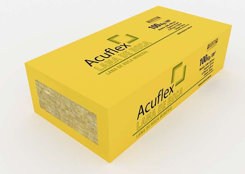 Plancha De Lana De Roca Mineral Rigida Acuflex 100kg 50mm