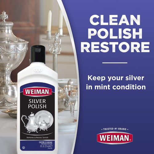 Pulidor De Plata De Ley Weiman 8 Oz Botella 24