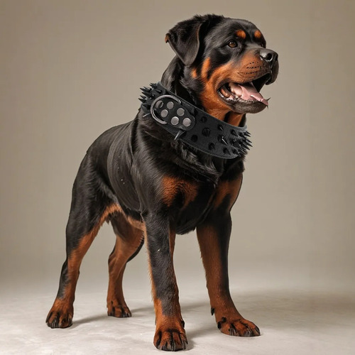 Collar Para Perro Tipo Cuero Con Picos Ajustable Xs,s ,m, L