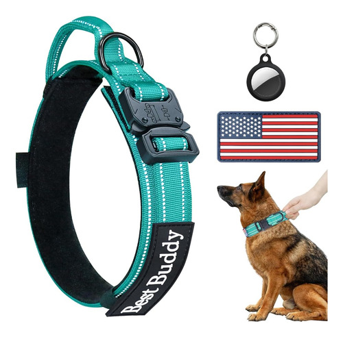 Aubell Tactical Dog Collar - Collar Reflectante De Nailon De