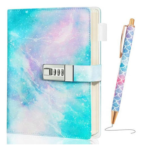 Beadsky Diario Con Candado Para Niñas Y Mujeres, Cuaderno C