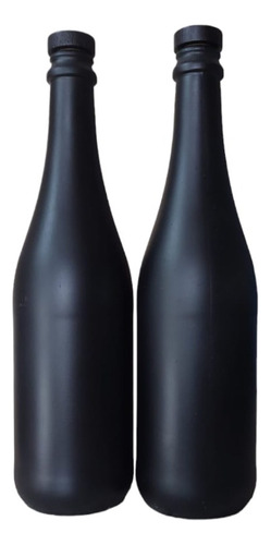 12 Botellas Borgoña Negro Mate 750ml Corchotapa  