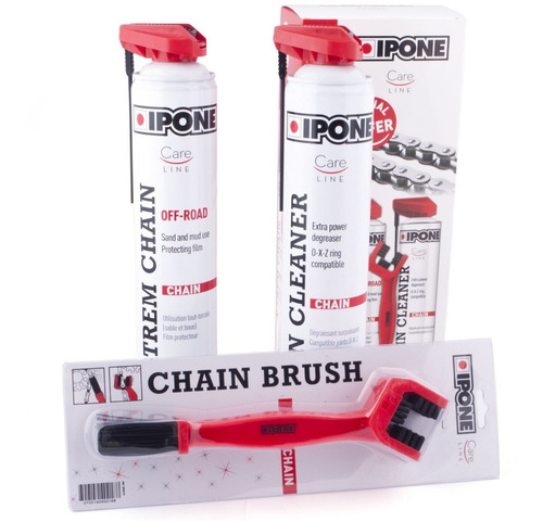 Kit Limpieza Y Lubricante Road Cadena Ipone Con Cepillo