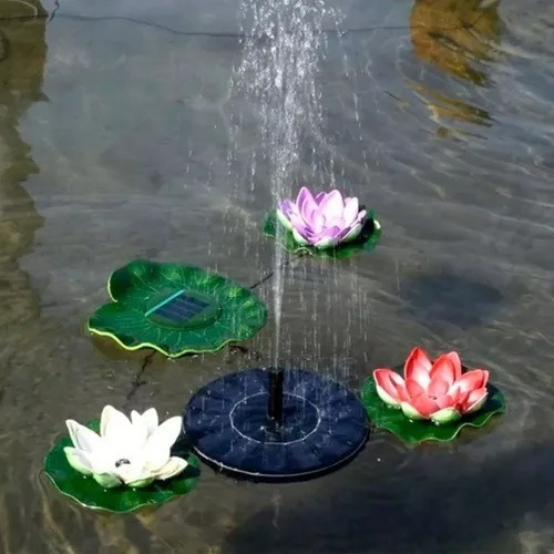 Chafariz Passaros Jardim Peixe Decoração Fonte Energia Solar Cor Preto