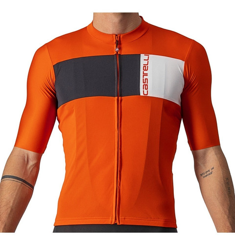 Camisa Ciclismo Castelli Men - Prologo 7 - Fiery Red -