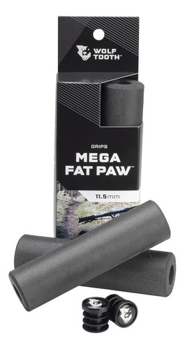 Puños Para Bicicleta Mtb Mega Fat Paw 11.5mm Wolftooth Color Negro
